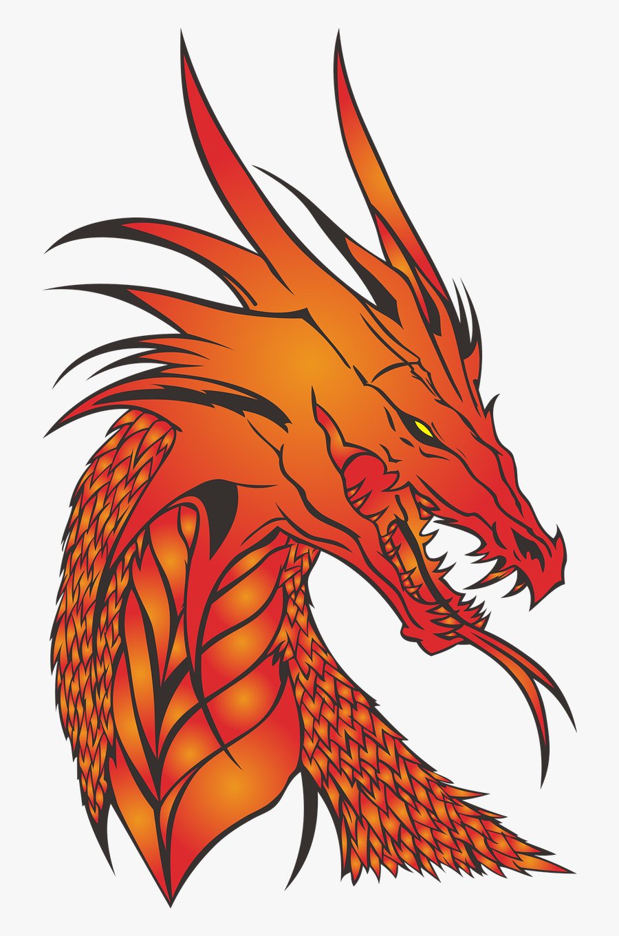 Transparent Dragon Silhouette Png - Transparent Dragon Head Silhouette, Transparent Clipart