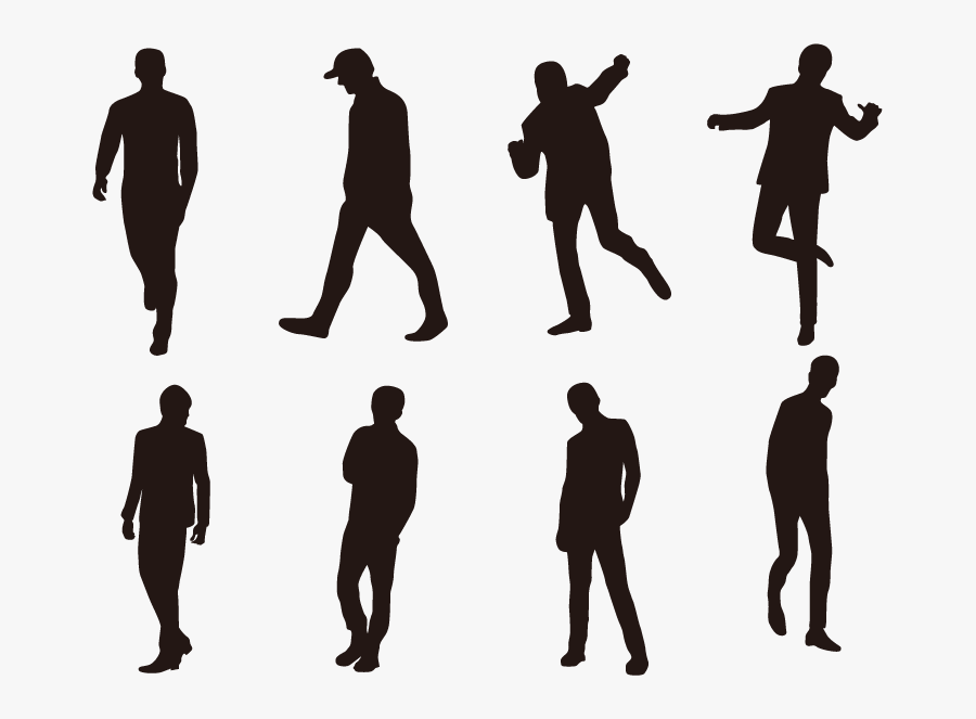 Vector Silhouette People Free Download Image Clipart - Gang Vector, Transparent Clipart