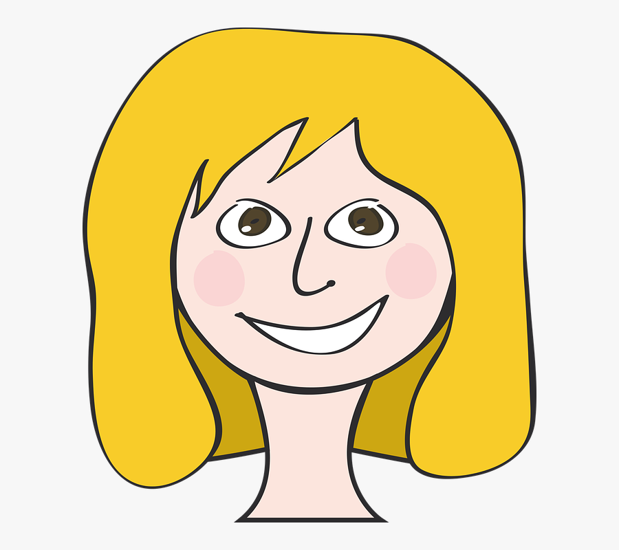 Girl Cartoon Faces 28, Buy Clip Art - Blond Dessin, Transparent Clipart
