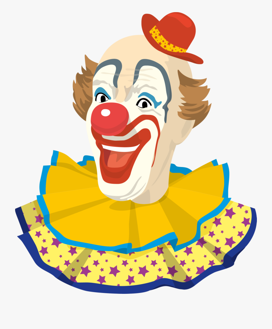 Clowns Drawing Old Fashioned - Clown With Tiny Hat, Transparent Clipart