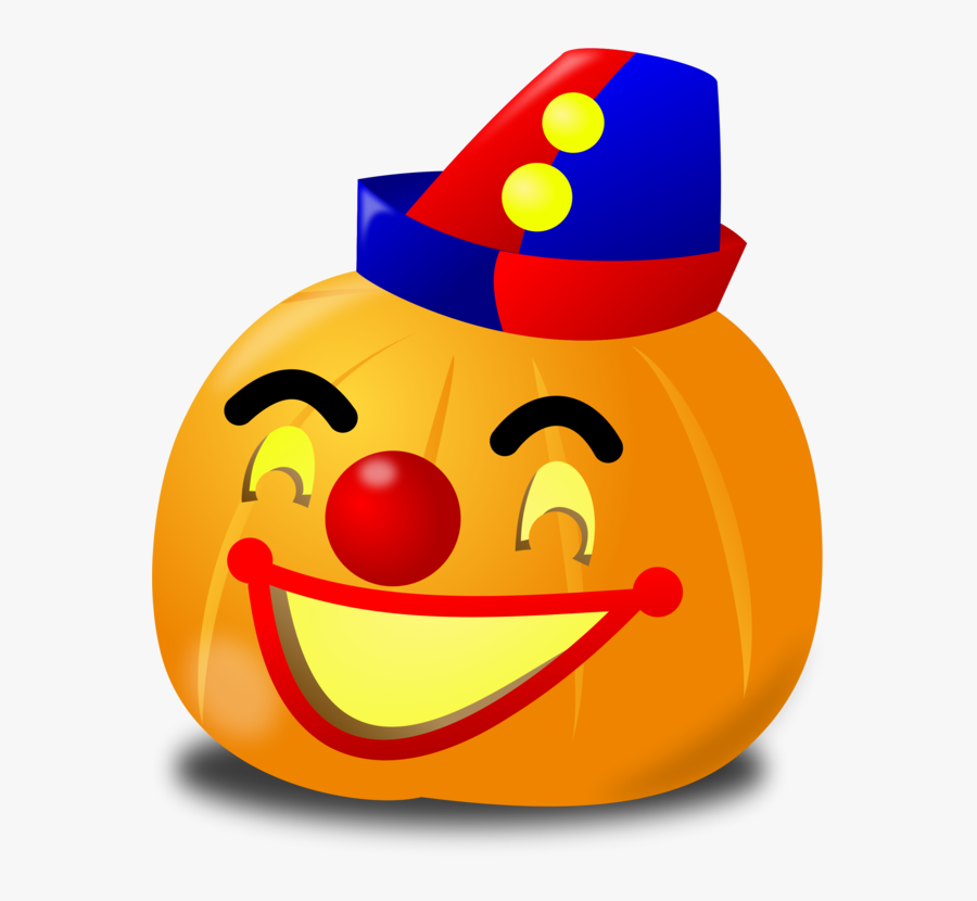 Clown Pumpkin Vector Drawing - Clown Pumpkin, Transparent Clipart