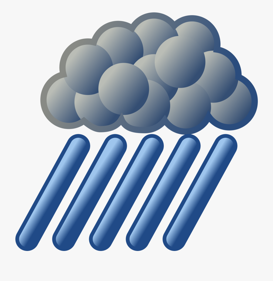 File Nuvola Weather Svg - Heavy Rain Weather Symbol, Transparent Clipart