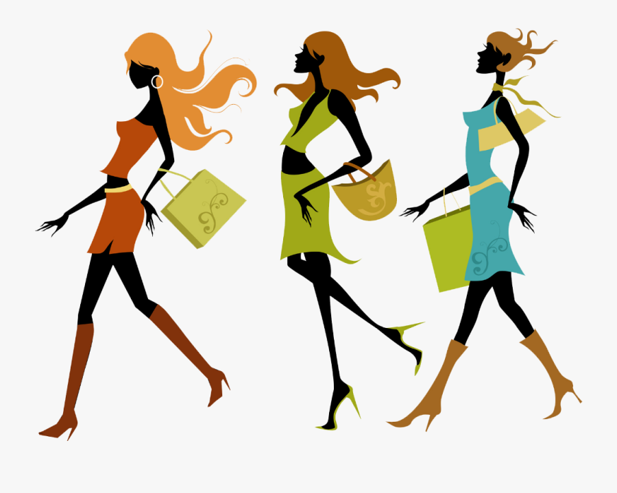 Mall Clipart Shopping Trip - Girls Shopping, Transparent Clipart