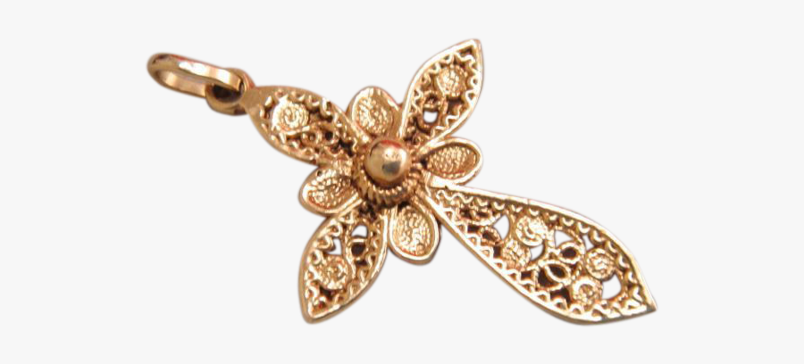 Large Estate K Gold - Butterfly, Transparent Clipart