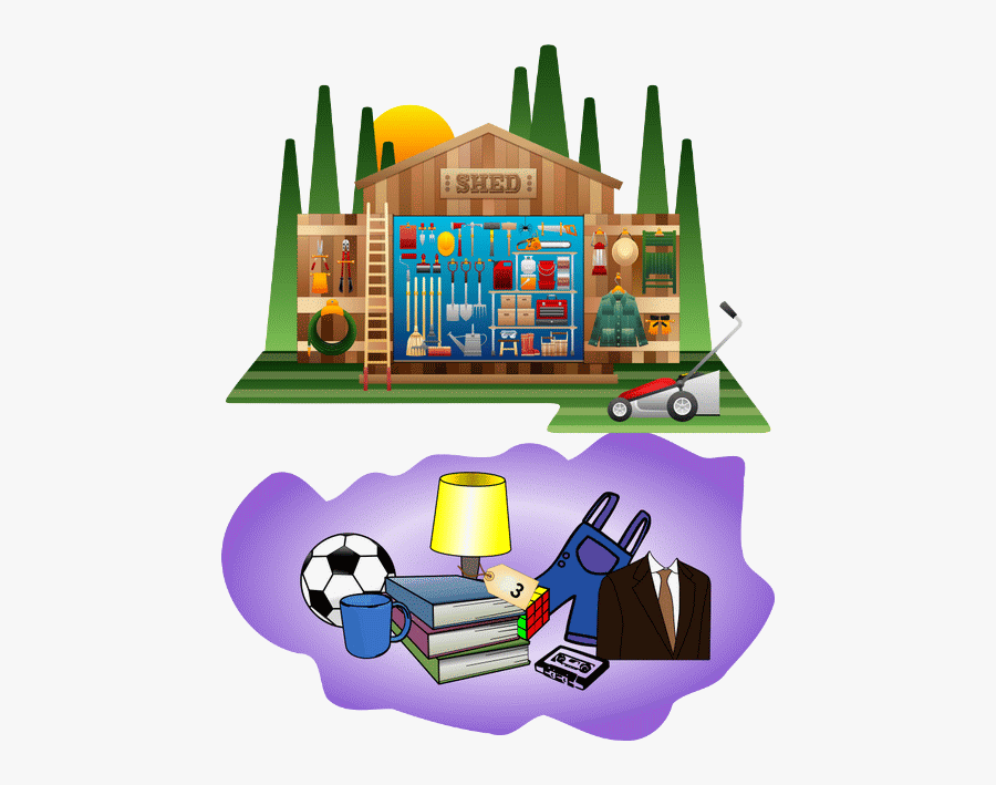 Clipart Free Garage Sale - Transparent Yard Sale Stuff, Transparent Clipart
