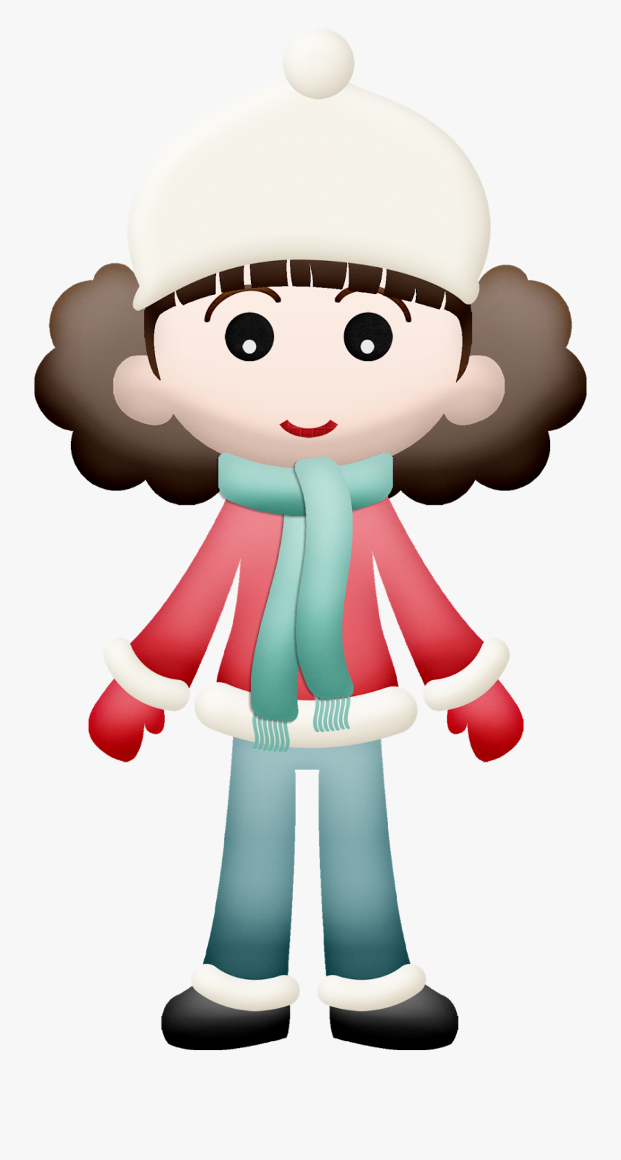 Nice Winter Clip Art - Winter Girls Clipart, Transparent Clipart