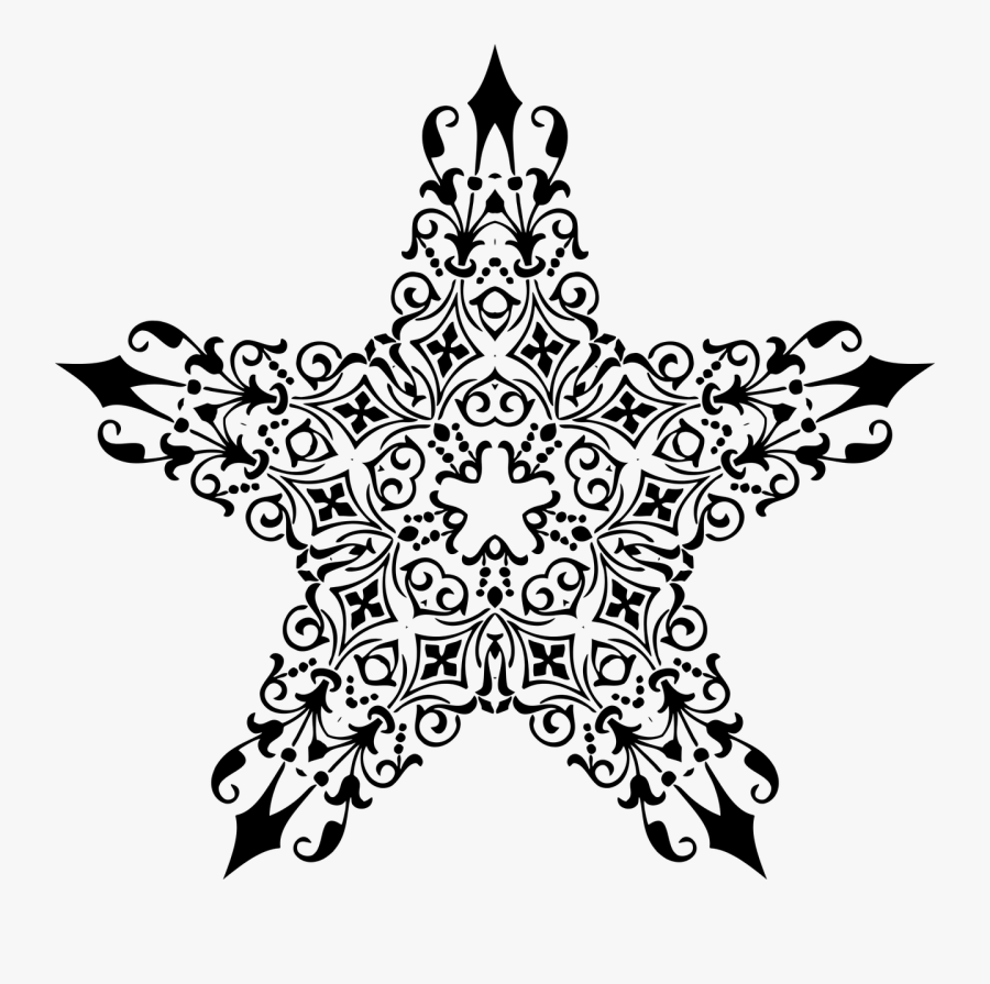 Ornamental Decorative Floral Free Picture - Decorative Stars Svg, Transparent Clipart