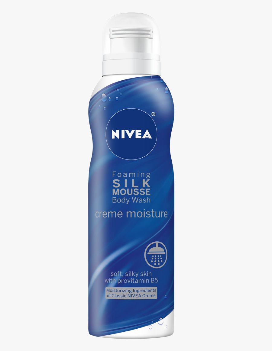 Nivea Foaming Silk Mousse Body Wash Cream Moisture, Transparent Clipart