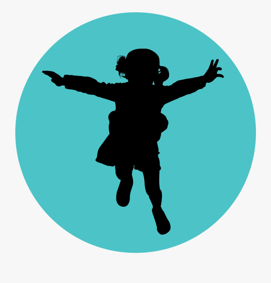 Transparent Young Girl Png - Little Girl Flying Silhouette, Transparent Clipart