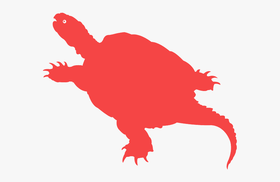 Common Snapping Turtle Silhouette, Transparent Clipart