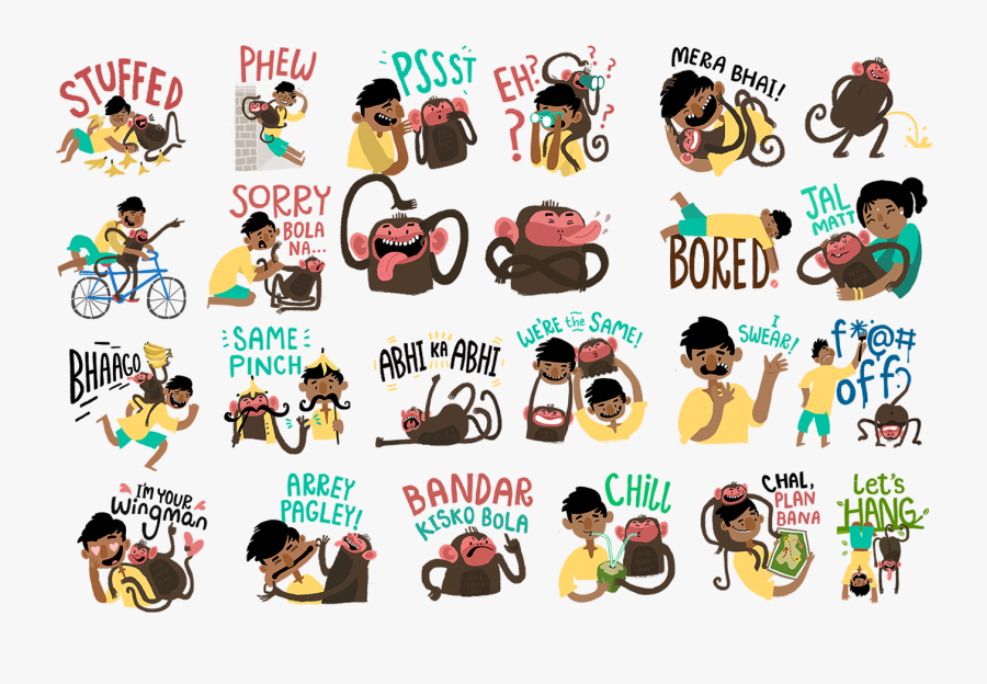 India Sticker Allo, Transparent Clipart