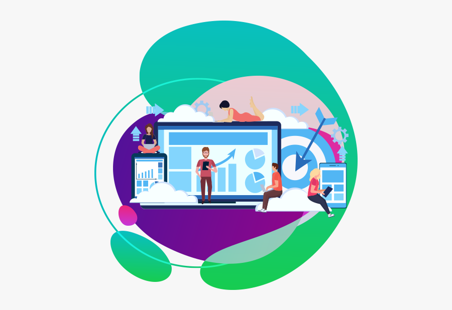 E Commerce Team Work, Transparent Clipart