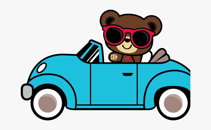 Bearamy In His Car, Transparent Clipart