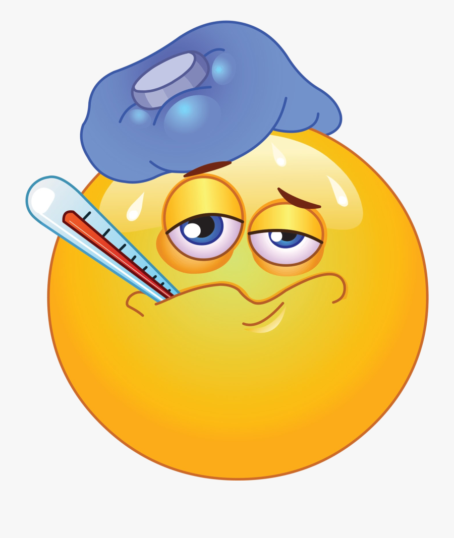 Sick Person Ill Emoticons Smileys And Emojis Transparent - Sick Emoticon, Transparent Clipart