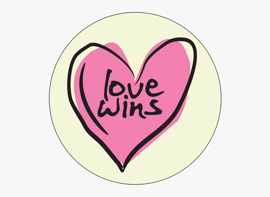 Love Wins Button - Heart, Transparent Clipart