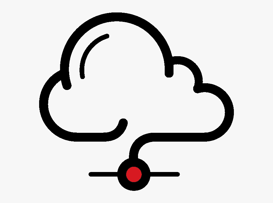 Cloud Backup And Cloud Storage - Line Art, Transparent Clipart