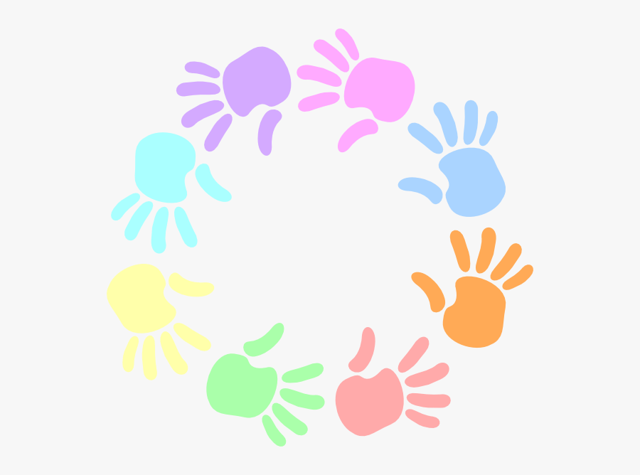 Colorful Circle Of Hands Svg Clip Arts, Transparent Clipart
