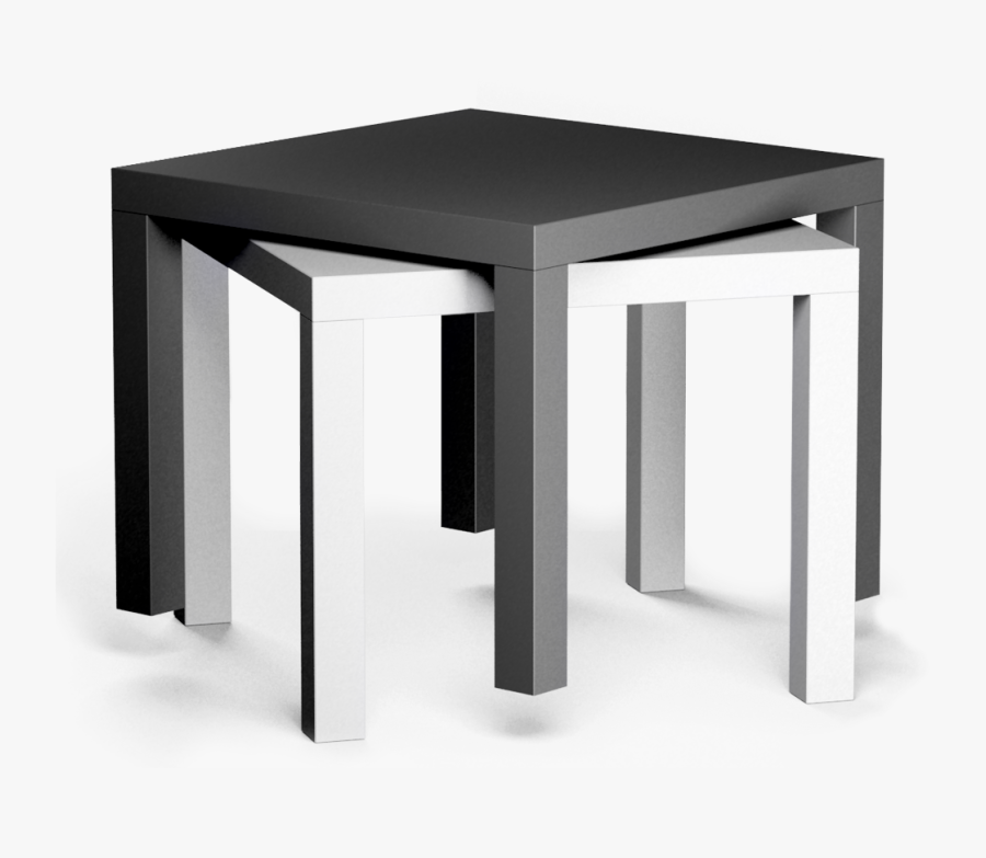 Black And White Table - Ikea Lack Black And White, Transparent Clipart