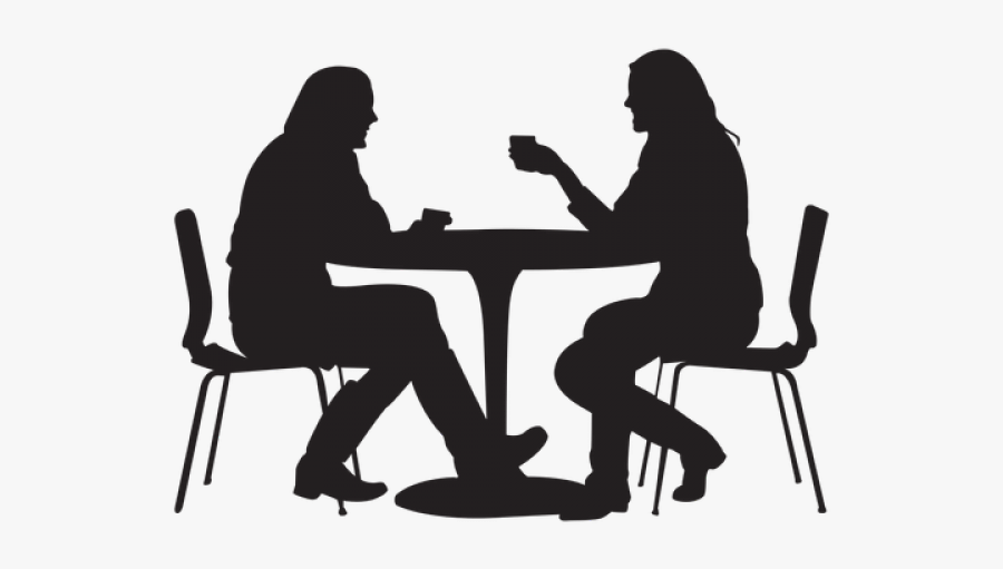 Dining Table Png Transparent Images - People Sitting At Table Silhouette Png, Transparent Clipart