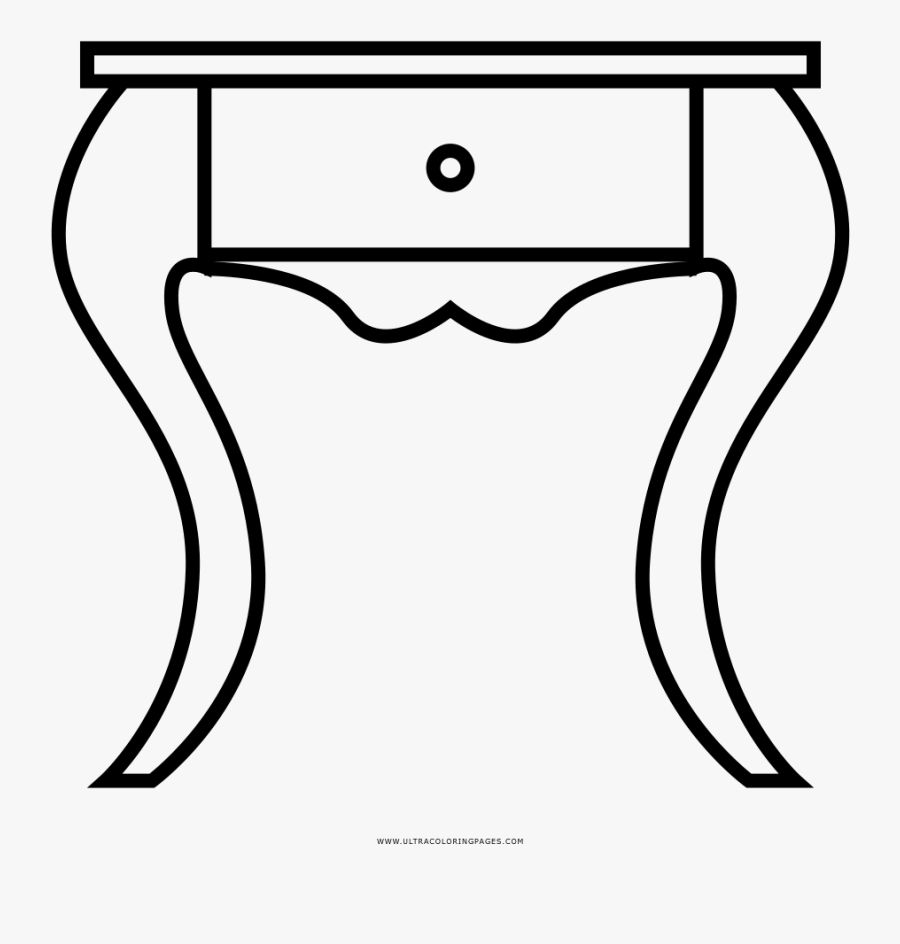Easy Side Table Drawing, Transparent Clipart