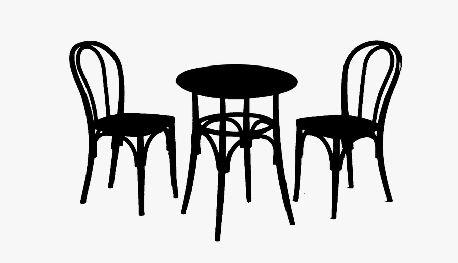 Table And Chair Silhouette Png, Transparent Clipart