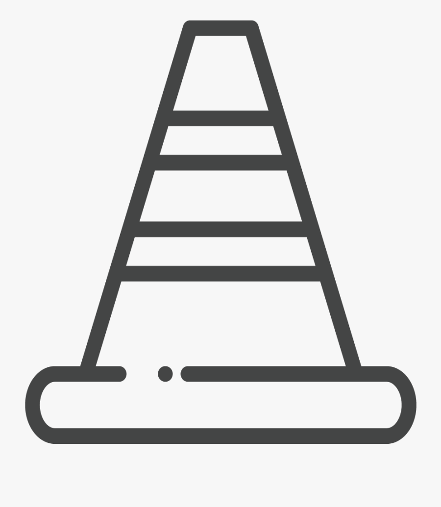 Capital Projects Explorer Circle - Outline Traffic Cone, Transparent Clipart