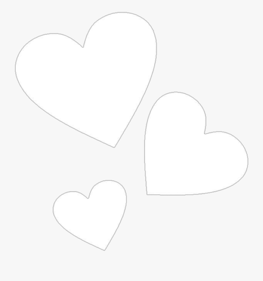 White Hearts Heart Whitehearts Whiteheart Love Sweet - Cute White Heart Png, Transparent Clipart