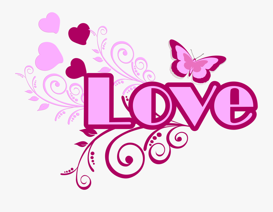 Transparent Clip Art Image - Love Design Text Png, Transparent Clipart