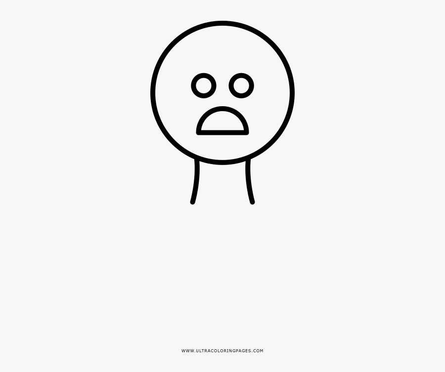 Surprised Coloring Page - Cartoon, Transparent Clipart