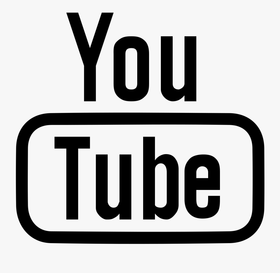 Youtube Clipart Black And White - Icon Youtube Lines Png, Transparent Clipart