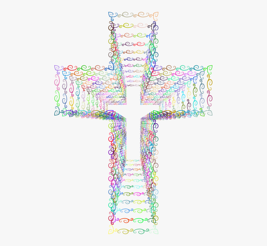 Symmetry,text,symbol - No Background Cross, Transparent Clipart