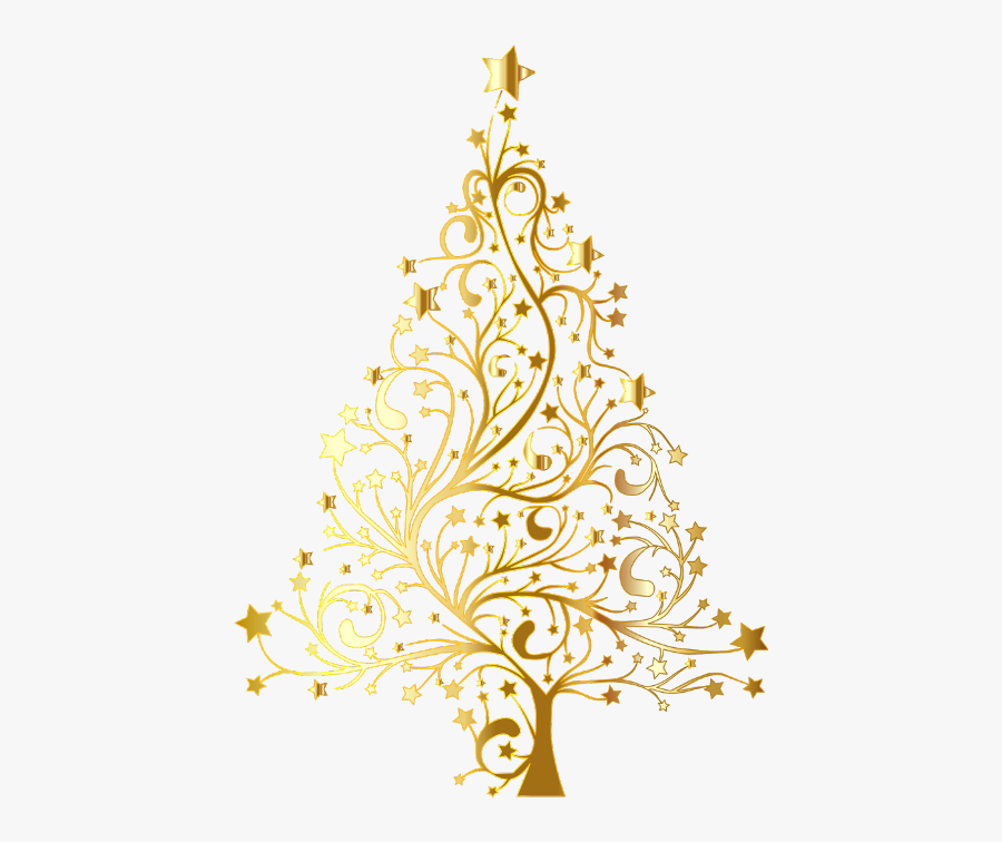 Scchristmastree Christmastree Freetoedit - Christmas Tree Gold Png, Transparent Clipart