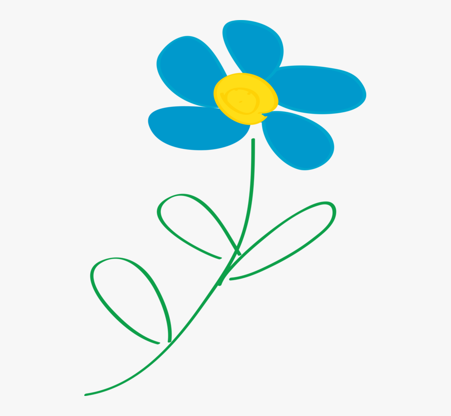 Plant,flora,leaf - Blue And Yellow Daisy, Transparent Clipart