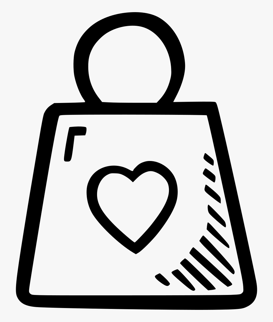Shopping Bag Clipart Icon Transparent - Heart, Transparent Clipart