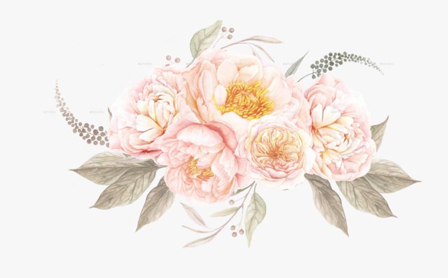 Watercolor Vintage Floral - Vintage Watercolor Flowers Png, Transparent Clipart