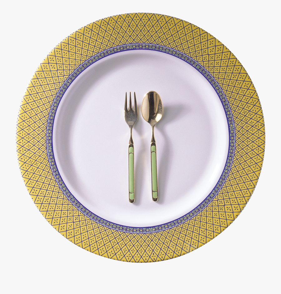 Plate Png Image - Spoon And Fork On Plate, Transparent Clipart