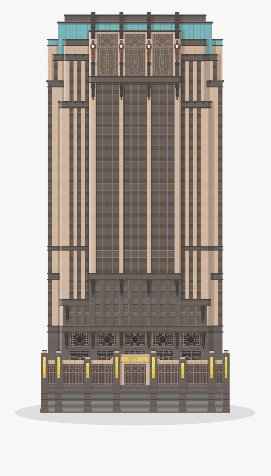 Art Deco Building Singapore, Transparent Clipart