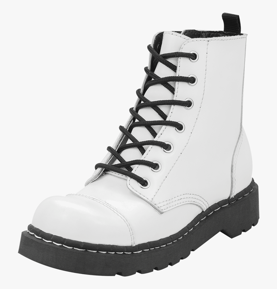 Transparent Combat Boots Png - Tuk White Combat Boots, Transparent Clipart