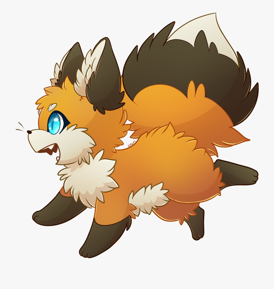 Cute Little Chibi Fox - Fox Cute Chibi Animal, Transparent Clipart