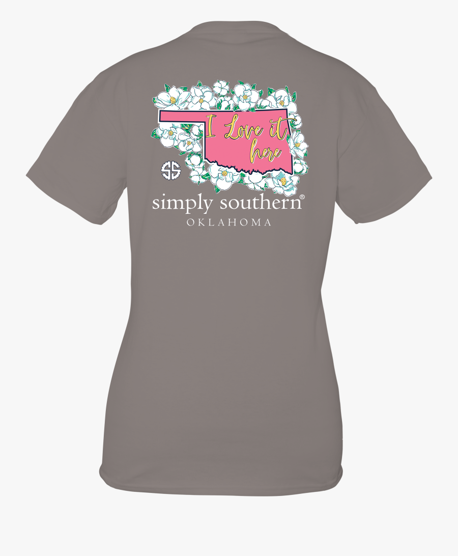 Clip Art Oklahoma State Shirts - Simply Southern States Shirts, Transparent Clipart