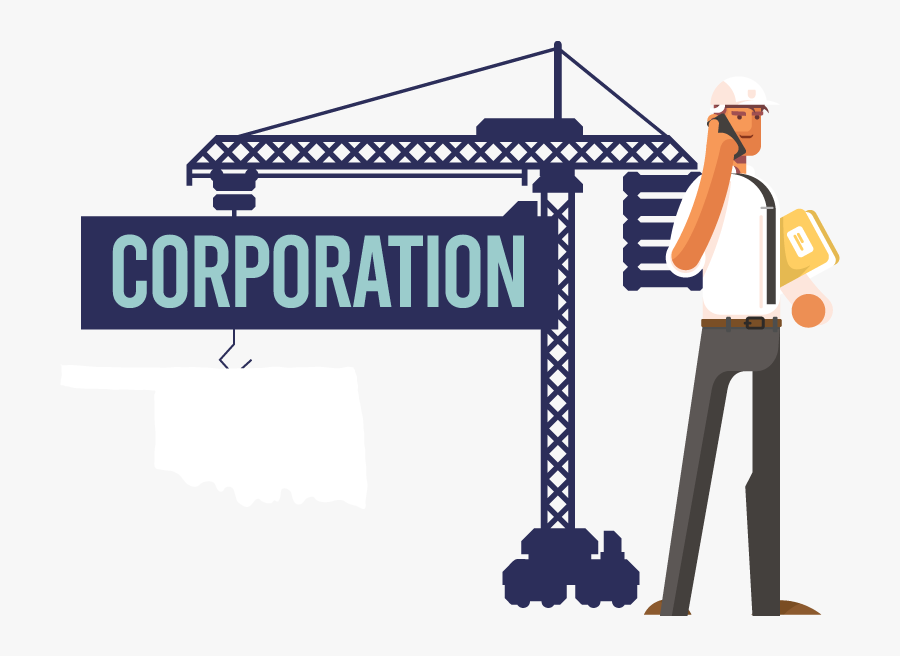 A Man Forming A Corporation In Oklahoma - Corporation, Transparent Clipart