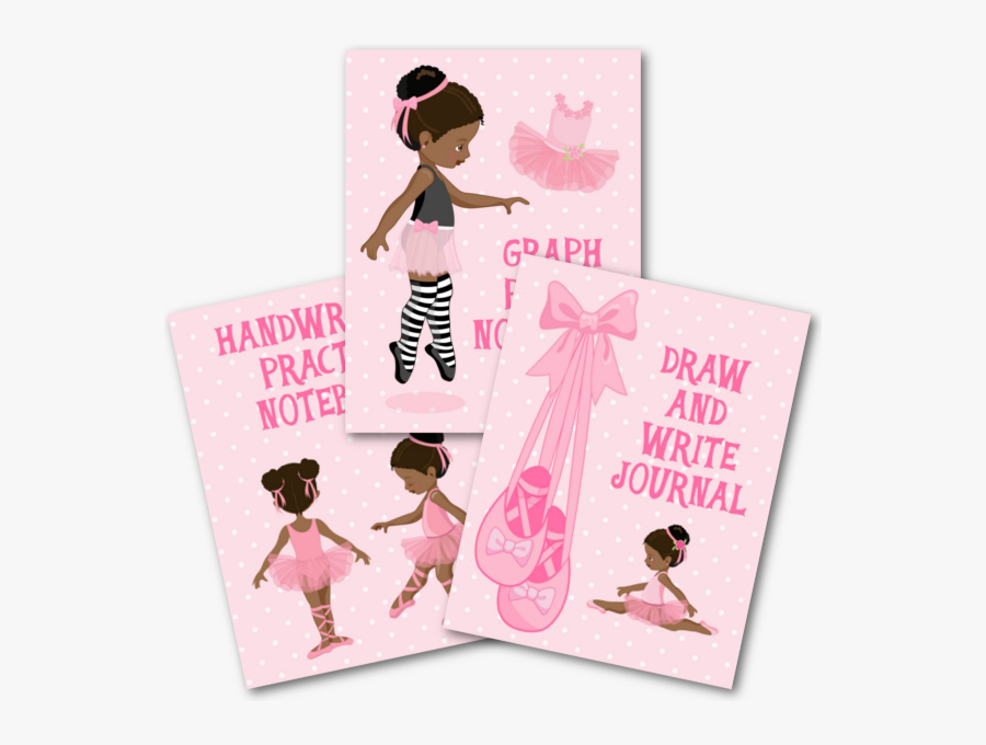 Black Ballerinas Draw And Write Journal, Handwriting - Ballet, Transparent Clipart