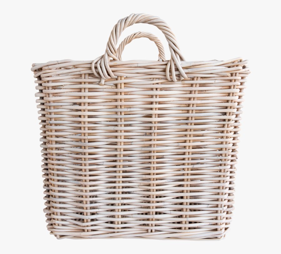 Square Rattan Basket - Wicker, Transparent Clipart
