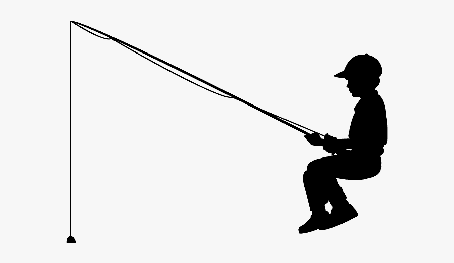 Fishing Boy Vector, Transparent Clipart