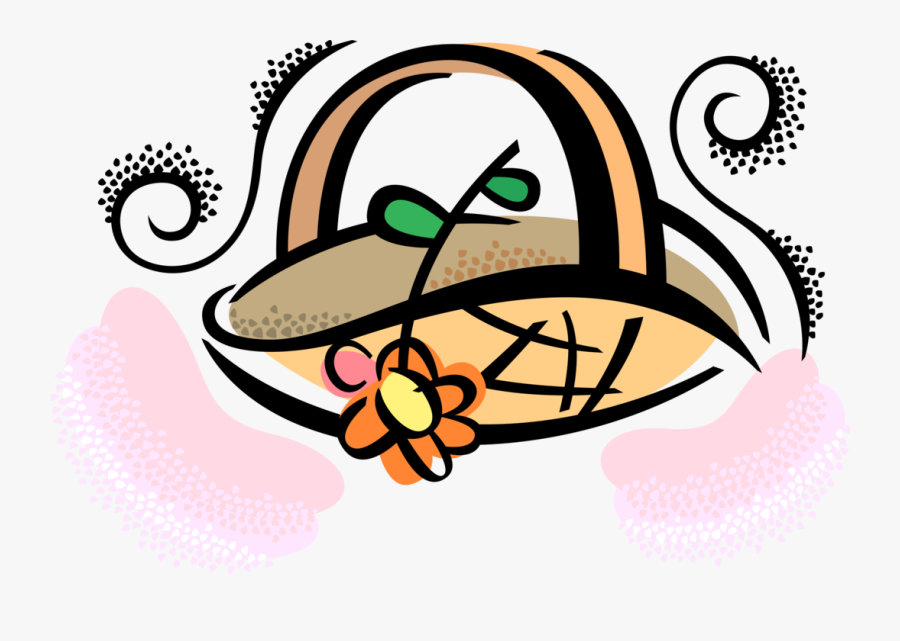 Vector Illustration Of Wicker Basket With Handle And - Plant Watering, Transparent Clipart