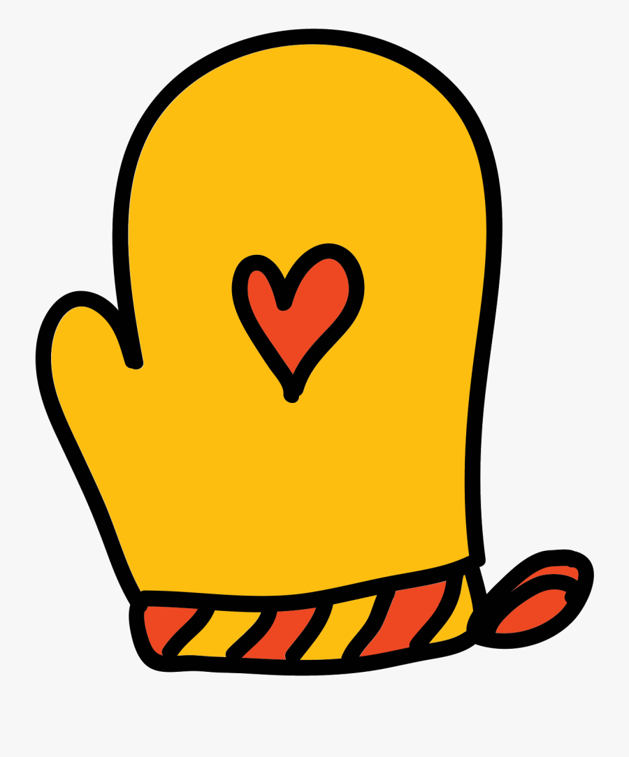 Mitten Clipart Yellow - Clip Art, Transparent Clipart