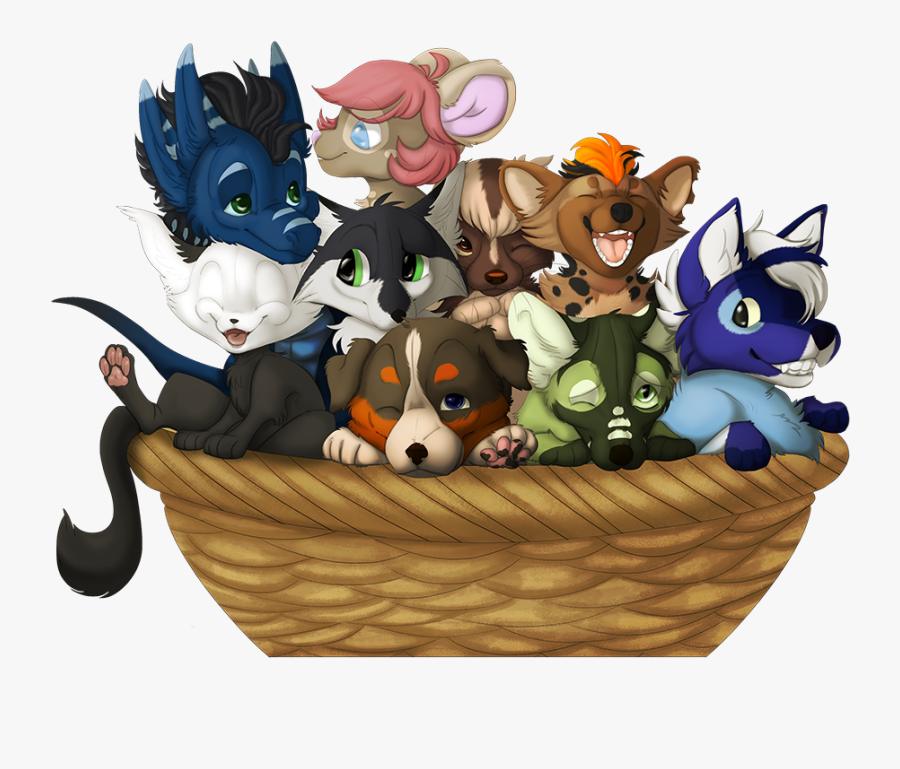 [ych] Basket Of Cuties - Cartoon, Transparent Clipart