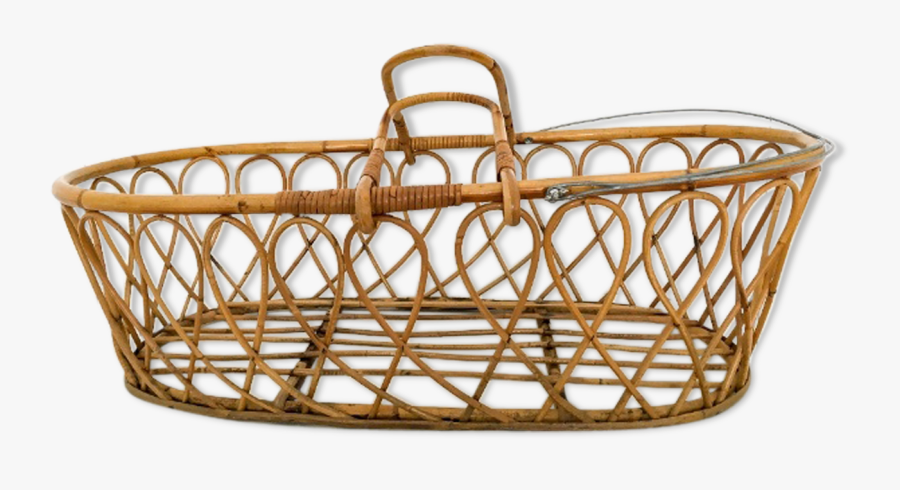 Rattan Basket From The 70s"
 Src="https - Storage Basket, Transparent Clipart