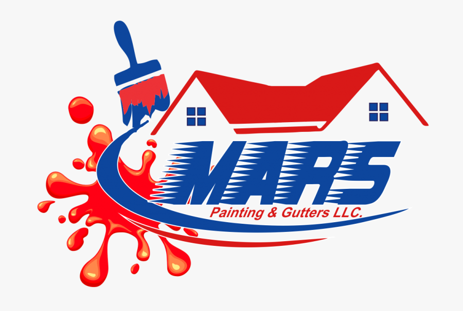 Logo Mars Painting And Gutters Oficial - Graphic Design, Transparent Clipart