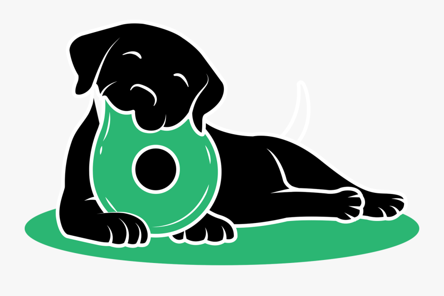 Dog With Leash In Mouth Clip Art, Transparent Clipart